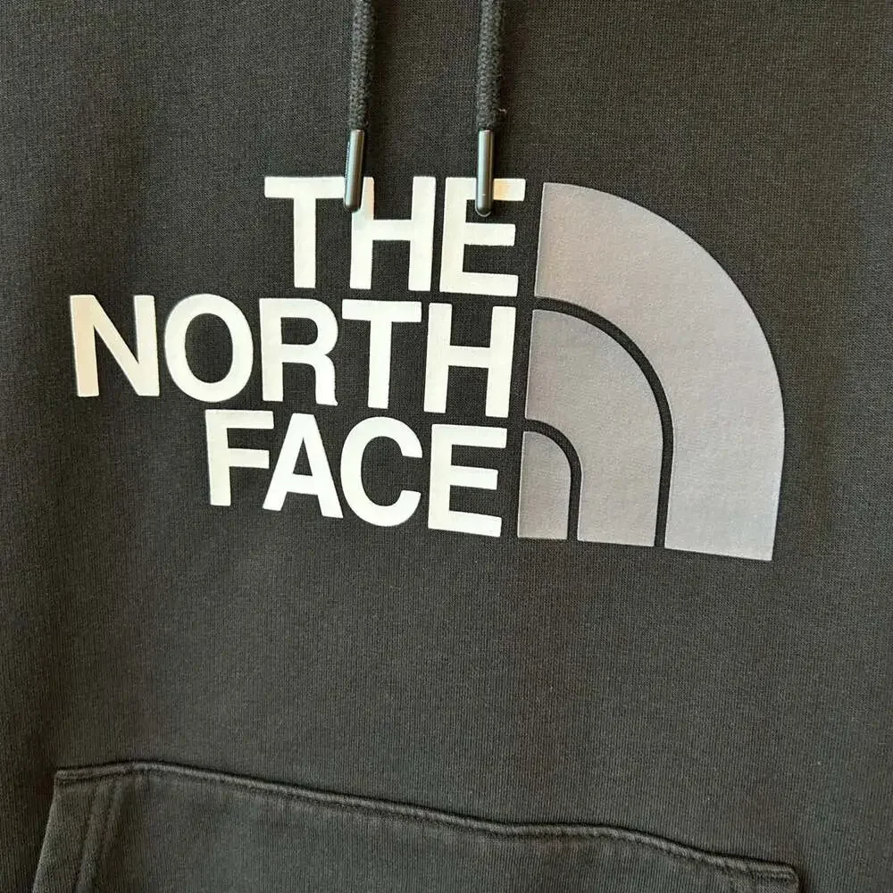The North Face Inc Men's Black Logo Woven Bondi Pullover Hoodie Size M